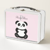Lunch Box Cute Kawaii Baby Panda Ours Monogramme Whimsical (Devant)