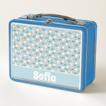 Cute kawaii kitty motif azure bleu nom