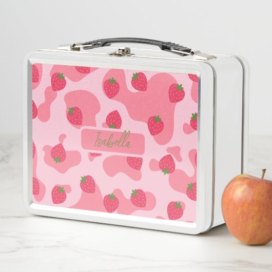 Lunch Box Cute Kawaii Motif de la vache fraise (En situation)