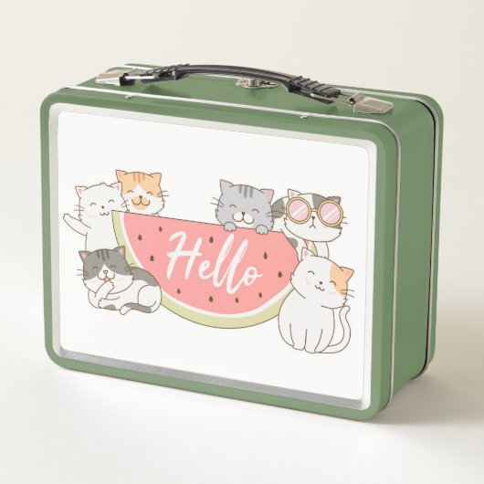 Lunch Box Cute Kittens avec Watermelon (Dos)