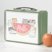 Lunch Box Cute Kittens avec Watermelon (En situation)
