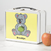 Lunch Box Cute koala and coconut cartoon illustration  (En situation)