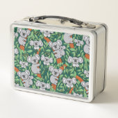 Lunch Box Cute Koala Motif Personnalisé Hunter Green (Dos)