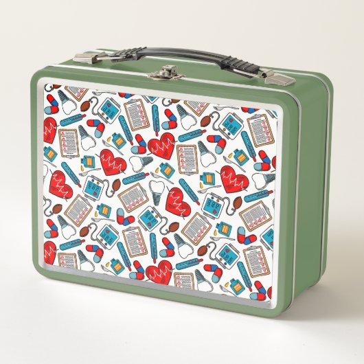 Lunch Box Cute Médicale Nurse Doctor Thème Motif mixte (Devant)