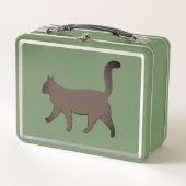 Lunch Box Cute Minimalist Cat Graphic | Simple Walking Cat  (Devant)