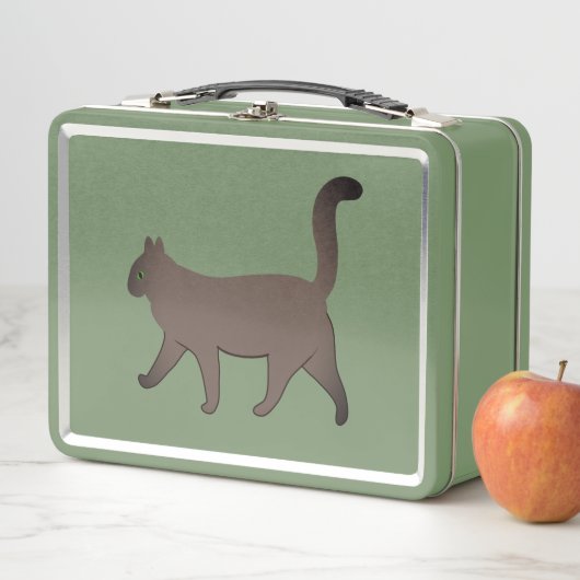 Lunch Box Cute Minimalist Cat Graphic | Simple Walking Cat  (En situation)