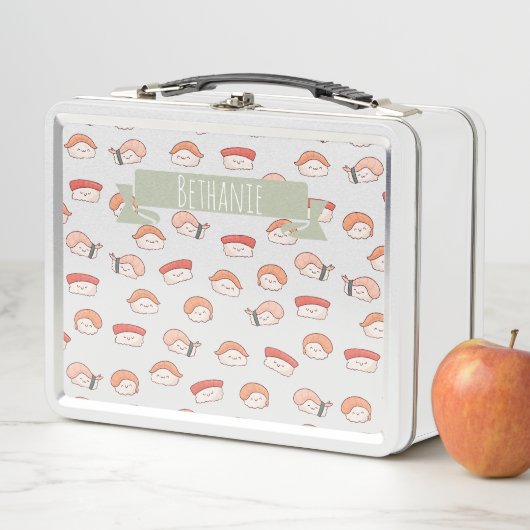Lunch Box Cute Nigiri Sushi Motif sans couture (En situation)