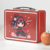 Lunch Box Cute ninja guerrière fille en fleur (En situation)