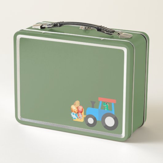 Lunch Box Cute Oeuf dinosaure Construction Camion garçon B2S (Dos)