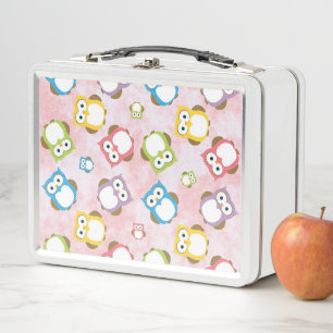 Lunch Box Cute Owls, Owl Pattern, Colorful Owls, Baby Owls