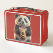 Lunch Box Cute Panda Bubble Thé Boîte à lunch isolée pour en (Dos)