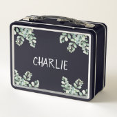 Lunch Box Cute panda porter bleu nom personnalisé (Dos)