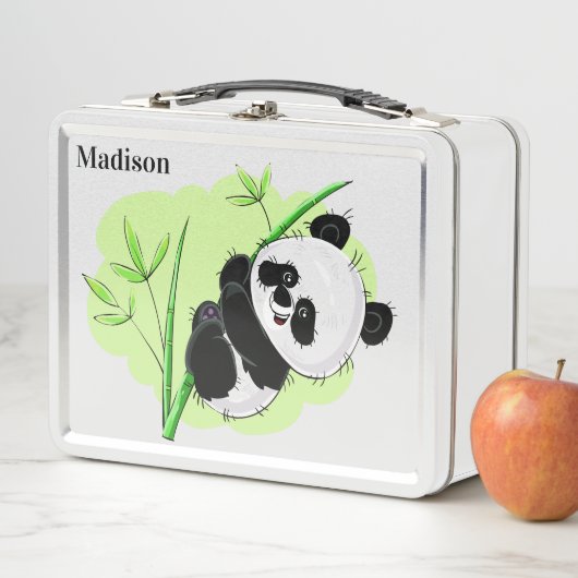 Lunch Box Cute Pandas boîte à lunch de nom personnalisé (En situation)