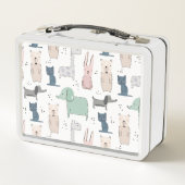 Lunch Box Cute Pastel Baby Motif animal (Dos)