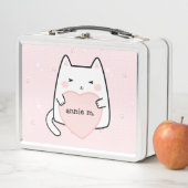 Lunch Box Cute Pastel Chat Rose Kawaii Éperche Kitty (En situation)