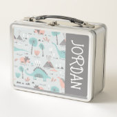 Lunch Box Cute Pastel Dinosaur Motif (Devant)