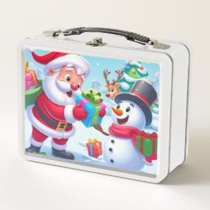Lunch Box Cute Père Noël et Snowman