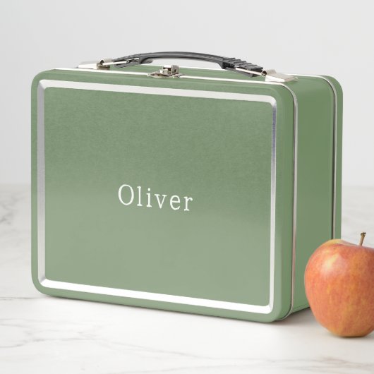 Lunch Box Cute Personalised Your Own Name Metal Lunchbox. (En situation)