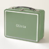 Lunch Box Cute Personalised Your Own Name Metal Lunchbox. (Devant)