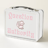 Lunch Box Cute Question Authority with Kitten (Dos)