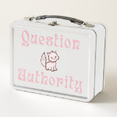 Lunch Box Cute Question Authority with Kitten (Devant)