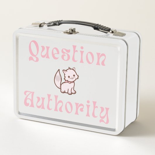 Lunch Box Cute Question Authority with Kitten (Devant)