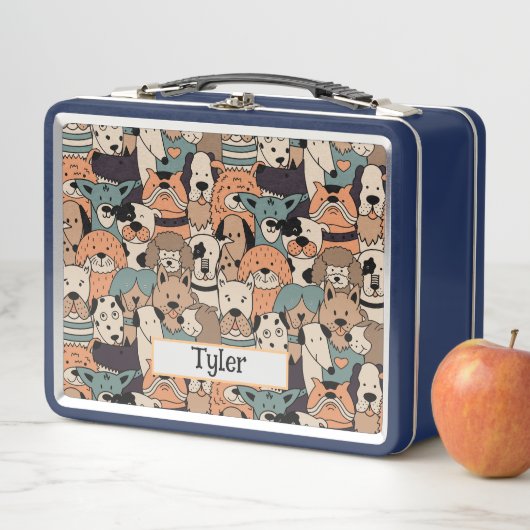 Lunch Box Cute race de chien personnalisée (En situation)