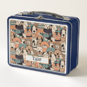 Lunch Box Cute race de chien personnalisée (Devant)