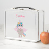 Lunch Box Cute Rainbow Unicorn Design School (En situation)