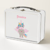 Lunch Box Cute Rainbow Unicorn Design School (Devant)