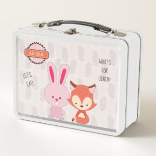 Lunch Box Cute Talking Fox et Bunny ID457