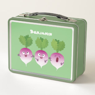 Lunch Box Cute turnip légumes trio chanter dessin animé