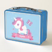 Lunch Box Cute Unicorn avec les filles des ailes (Dos)