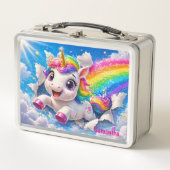 Lunch Box Cute Unicorn Rainbow Magical Sky (Devant)