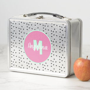 Lunch Box Cute Watermelon Graines Monogrammed Metal Boîte à 