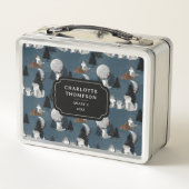 Lunch Box Cute Wolf Pack Woodland Night Sky Moon (Dos)