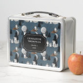 Lunch Box Cute Wolf Pack Woodland Night Sky Moon (En situation)