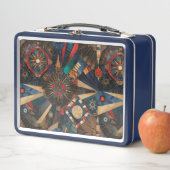 Lunch Box Cyan écologique "Chroniques autochtones anciennes" (En situation)