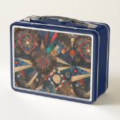 Lunch Box Cyan écologique "Chroniques autochtones anciennes" (Dos)