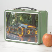Lunch Box Cybervoiture Neon — Volée futuriste (En situation)