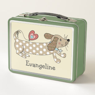 Lunch Box Dachshund, chien de saucisse personnalisé