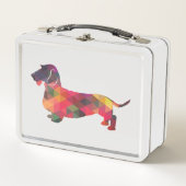 Lunch Box Dachshund Roc Revêtu Geo Silhouette Multi (Devant)
