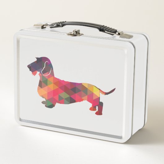 Lunch Box Dachshund Roc Revêtu Geo Silhouette Multi (Devant)
