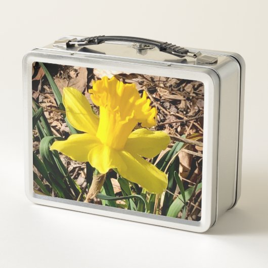 Lunch Box Daffodile de printemps jaune dans le jardin Nom pe (Dos)