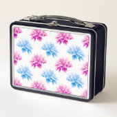 Lunch Box Dahlia Rose, Dahla Bleue, Motif Floral, Fleurs (Devant)