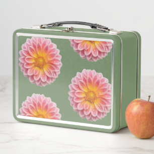 Lunch Box Dahlia rose et gouttes de ragoût