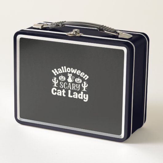 Lunch Box Dame de chat effrayante Halloween_1 (Devant)