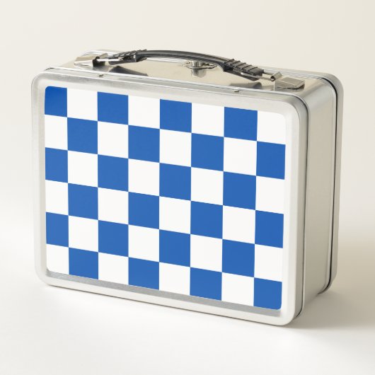 Lunch Box Damier bleu de cobalt classique (Dos)