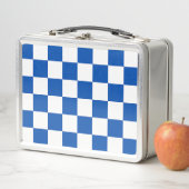 Lunch Box Damier bleu de cobalt classique (En situation)