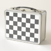 Lunch Box Damier gris foncé classique (Devant)